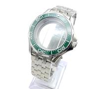 ROUHO 41mm Smerlata Lunetta Subacqueo Orologio Modifica Kit, Adatto per Movimento NH35 NH36 30,5mm - 31mm Grande Quadrante, Cassa Orologio & Bracciale Set per Omega Seamaster 300M-A 14