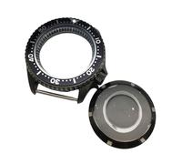 ROUHO 42mm Orologio Modifica Kit Adatto per Giapponese Calibro NH35 NH36 3.8 Corona Posizione, Nero Anello Capitolo Cassa Orologio con Inserto Lunetta per Seiko SKX007-G