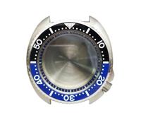 ROUHO 43,5mm Cuscino Orologio Modifica Kit con Blu Anello Capitolo, Adatto per Movimento NH35 NH36 Ceramica Lunetta, Acciaio Inox Retrò Cassa Orologio per Seiko Prospex Turtle-D 7