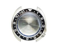 ROUHO 43,5mm Cuscino Orologio Modifica Kit con Blu Anello Capitolo, Adatto per Movimento NH35 NH36 Ceramica Lunetta, Acciaio Inox Retrò Cassa Orologio per Seiko Prospex Turtle-D 5