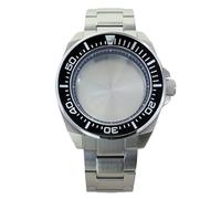 ROUHO 43,5mm Orologio Modding Cassa + Bracciale con Ceramica Inserto Lunetta, Adatto per Movimento NH35 NH36 4R36 28,5mm Quadrante, Acciaio Inox Orologio Modifica Kit per Seiko Prospex Samurai-E