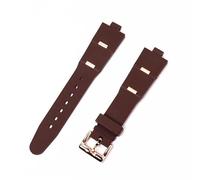 ROUHO 8 mm marrone Cinturino per orologio da polso in gomma siliconica per BUL-GARI DIA-GONO DP42C14SVDGMT-Oro Rosa