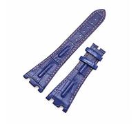 ROUHO Accessori per orologi da polso in pelle da 28 mm Cinturino di ricambio per cinturino per orologio da uomo per Audemars Piguet ROYAL OAK OFFSHORE-Blu + Arancione