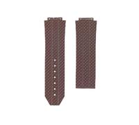 ROUHO Accessori per orologi di ricambio per cinturino dell'orologio in PU modello ananas Cinturino per orologio in gomma-Marrone 24x18x22mm