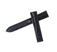 ROUHO Accessori per orologi di ricambio per cinturino per orologio da coppia regolabile con cinturino in vera pelle per Catier Tank CLÉ DE CARTIER-Nero 22mm