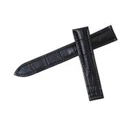 ROUHO Accessori per orologi di ricambio per cinturino per orologio da coppia regolabile con cinturino in vera pelle per Catier Tank CLÉ DE CARTIER-Nero 20mm
