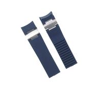 ROUHO Accessori per orologi in silicone di ricambio per cinturino regolabile in gomma da 22 mm per Ul-yss-e Na-rdi-n 263 Marine Diver-Blu