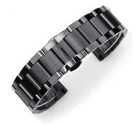 ROUHO Acciaio Inossidabile Accessori Orologio Chiusura Deployante da Uomo Metallo Bracciale Orologio per Montblanc TimeWalker Heritage 1858-Nero 2 24mm