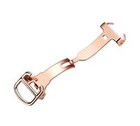 ROUHO Acciaio Inossidabile Cerniera Pieghevole Orologio Fermo Farfalla Regolabile Accessori Riparazione Orologi per Ballon Bleu de CARTIER - Oro Rosa 18mm