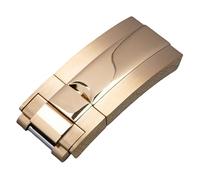 ROUHO Acciaio Inossidabile Chiusura di Distribuzione, Sostituzione Orologio Cinturina Fibbia per Rolex Daytona Submariner Oyster Yacht-Master Sea-Dweller-Oro Rosa 16 x 9 x 18mm
