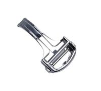 ROUHO Acciaio Inossidabile Fermo Cinturino in Pelle Doppio Pulsante a Pressione Fermo Farfalla Ricambio per CARTIER Ballon Bleu - Argento 16mm