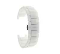 ROUHO Ceramica Orologio Cinturino Ricambio Orologio Cinturino Distribuzione Chiusura Cinturino per OM-EGA GC-Bianco 18 x 11mm