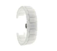 ROUHO Ceramica Orologio Cinturino Ricambio Orologio Cinturino Distribuzione Chiusura Cinturino per OM-EGA GC-Bianco 16 x 8mm