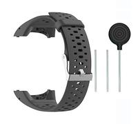 ROUHO Cinghie di Silicone con Fori Sono La Sostituzione di Cinturino Traspirante per Orologio Ufficiale Polar M400 M430-Grigio