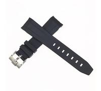 ROUHO Cinturino dell'orologio con interfaccia ad arco di ricambio per cinturino in gomma impermeabile da 21 mm per Rolex Yacht-Master GMT Master-Nero