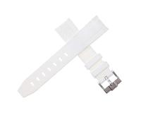ROUHO Cinturino dell'orologio con interfaccia ad arco di ricambio per cinturino in gomma impermeabile da 21 mm per Rolex Yacht-Master GMT Master-Bianco