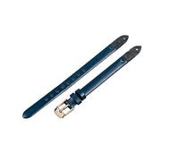 ROUHO Cinturino di Ricambio a Vite, Bracciale Donna in Vera Pelle per Fossil Virginia ES3861 ES3269 ES3284 ES3282 ES3405 ES3921-Blu + Oro Rosa Fibbia