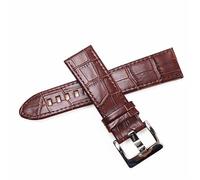 ROUHO Cinturino di ricambio per cinturino in pelle Accessori per orologi Cinturino per orologio con motivo fiammato per MONT BLANC-Marrone 24mm