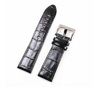 ROUHO Cinturino di ricambio per cinturino in pelle Accessori per orologi Cinturino per orologio con motivo fiammato per MONT BLANC-Nero 24mm