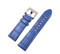 ROUHO Cinturino di ricambio per cinturino in pelle Accessori per orologi Cinturino per orologio con motivo fiammato per MONT BLANC-Blu 22mm