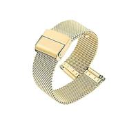 ROUHO Cinturino Orologio Maglia Intrecciata, Acciaio Inossidabile Ricambio Bracciale Orologio con Chiusura Regolabile Compatibile con Daniel Wellington-Oro 13mm