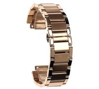 ROUHO Cinturino per orologio in acciaio inossidabile 27mm Cinturino per orologio in metallo Accessori per cinturino-Oro Rosa 27mm