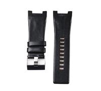 ROUHO Cinturino per orologio in pelle da 32 mm Accessori per cinturino di ricambio Cinturino con fibbia ad ardiglione per Diesel DZ1216 DZ1273 DZ4246-Nero 2