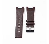 ROUHO Cinturino per orologio in pelle da 32 mm Accessori per cinturino di ricambio Cinturino con fibbia ad ardiglione per Diesel DZ1216 DZ1273 DZ4246-Marrone 2