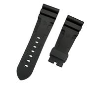 ROUHO Cinturino per orologio in silicone impermeabile Cinturino per orologio Accessori Cinturino per orologio da polso per PA-NE-RAI PAM351 PAM111 PAM380-Nero 26mm