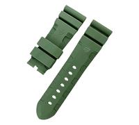 ROUHO Cinturino per orologio in silicone impermeabile Cinturino per orologio Accessori Cinturino per orologio da polso per PA-NE-RAI PAM351 PAM111 PAM380-Verde 24mm