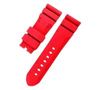 ROUHO Cinturino per orologio in silicone impermeabile Cinturino per orologio Accessori Cinturino per orologio da polso per PA-NE-RAI PAM351 PAM111 PAM380-Rosso 26mm