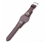 ROUHO Cinturino per orologio in vera pelle da 20 mm con fibbia ad ardiglione per Fossil CH2592-Marrone 1