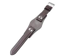 ROUHO Cinturino per orologio in vera pelle da 20 mm con fibbia ad ardiglione per Fossil CH2592-Marrone 2