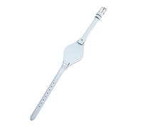 ROUHO Cinturino per orologio in vera pelle da 8 mm con fibbia ad ardiglione per Fossil Georgia ES3077 ES2830 ES3262 ES3060-Azzurro