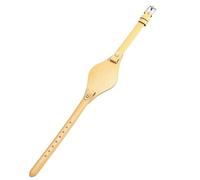 ROUHO Cinturino per orologio in vera pelle da 8 mm con fibbia ad ardiglione per Fossil Georgia ES3077 ES2830 ES3262 ES3060-Giallo