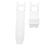 ROUHO Cinturino per orologio sportivo da 28 mm Cinturino per orologio in gomma impermeabile con cinturino per orologio per INVICTA-Bianco