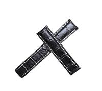 ROUHO Cinturino Ricambio Cinturino Orologio Vera Cinturino Orologi Orologio Cinturino Accessorio-Nero + Bianco 22mm