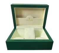 ROUHO Custodia Orologio Singola Legno Verde Pattern Onde 700g Cuscino Velluto Scatola Gioielli Portaorologio per Rolex Air-King