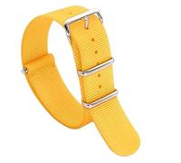 ROUHO Durevole Nylon Intrecciato Cinturino Orologio Asciugatura Rapida Tessuto Intrecciato Bracciale Orologio per Swatch Bioceramic MoonSwatch-Giallo 18mm
