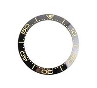 ROUHO Inserto In Ceramica Lunetta Orologio Quadrante Lunetta Scala Anello Orologio Sostituire Accessori Parti Per Ome-Ga Seamaster 300 - Oro Nero - 39.5Mm