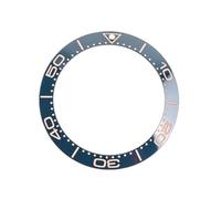 ROUHO Inserto In Ceramica Lunetta Orologio Quadrante Lunetta Scala Anello Orologio Sostituire Accessori Parti Per Ome-Ga Seamaster 300 - Oro Rosa Blu - 39.5Mm