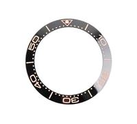ROUHO Inserto In Ceramica Lunetta Orologio Quadrante Lunetta Scala Anello Orologio Sostituire Accessori Parti Per Ome-Ga Seamaster 300 - Oro Rosa Nero - 39.5Mm