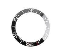 ROUHO Inserto In Ceramica Lunetta Orologio Quadrante Lunetta Scala Anello Orologio Sostituire Accessori Parti Per Ome-Ga Seamaster 300 - Nero Bianco - 39.5Mm