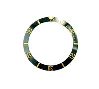 ROUHO Lunetta per orologio in ceramica luminosa, quadrante per orologio di ricambio, lunetta esterna per orologio per Rolex Yacht-Master SUB-Verde + Oro 38mm