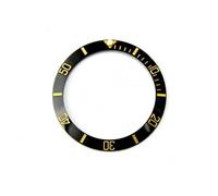 ROUHO Lunetta per orologio in ceramica luminosa, quadrante per orologio di ricambio, lunetta esterna per orologio per Rolex Yacht-Master SUB-Nero + Oro 40mm