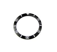 ROUHO Lunetta per orologio in ceramica luminosa, quadrante per orologio di ricambio, lunetta esterna per orologio per Rolex Yacht-Master SUB-Nero + Bianco 40mm