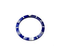 ROUHO Lunetta per orologio in ceramica luminosa, quadrante per orologio di ricambio, lunetta esterna per orologio per Rolex Yacht-Master SUB-Blu + Bianco 38mm