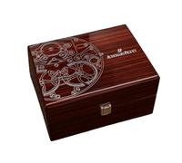 ROUHO Marrone Scatola Contenitore Orologi Organizer Orologi in Legno Singolo Supporto Cuscino Crema Ripiano Scrivania Custodia per Audemars Piguet Millenary