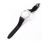 ROUHO Orologio Cinturino Kit sostituzione cassa dorologio metallo Cinturino orologio silicone Lunetta acciaio inossidabile per Casio G-Shock GA2100/GA-2110-Nero + Argento Cassa