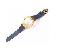 ROUHO Orologio Cinturino Kit sostituzione cassa dorologio metallo Cinturino orologio silicone Lunetta acciaio inossidabile per Casio G-Shock GA2100/GA-2110-Grigio + Oro Cassa